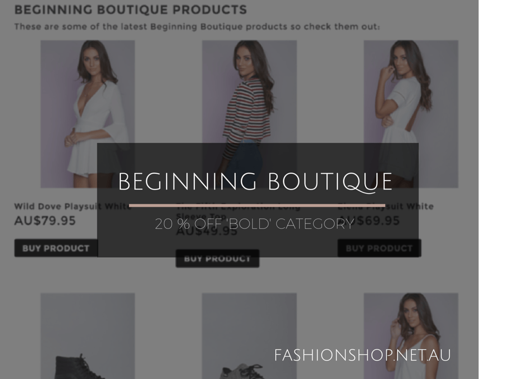 BEGINNING BOUTIQUE 20 Off 'BOLD' Category