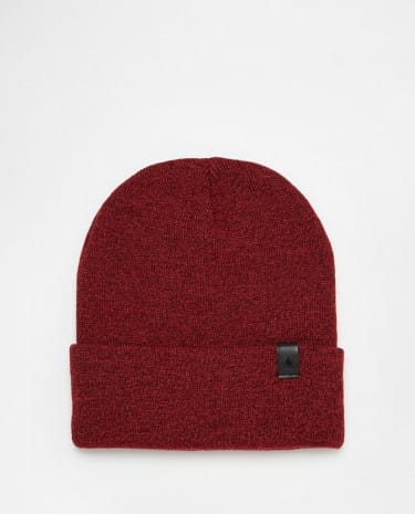 Fashion Shop - ASOS Burgundy Patch Beanie - Red