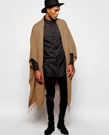 Fashion Shop - ASOS Camel Woven Cape - Beige