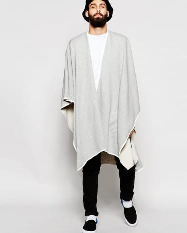 Fashion Shop - ASOS Jersey Cape In Grey - Grey