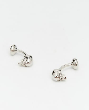 Fashion Shop - Hugo Boss Skull Cufflinks - Silver