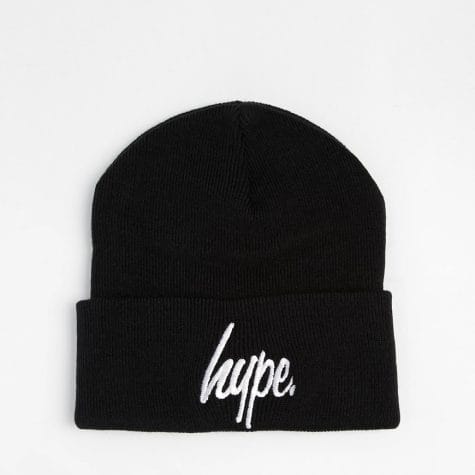 Fashion Shop - Hype Script Beanie Hat - Black
