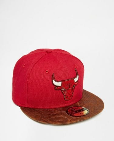 Fashion Shop - New Era 59Fifty Team Down Chicago Bulls Snapback Cap - Red