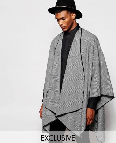 Fashion Shop - Reclaimed Vintage Cape - Black