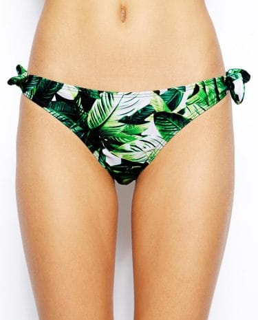 Fashion Shop - ASOS Leaf Print Bow Side Bikini Pant - Leafprint