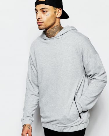 Fashion Shop - ASOS Oversized Hoodie With Elasticated Hem & Zips - Gerymarl