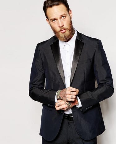 Fashion Shop - ASOS Slim Fit Tuxedo Suit Jacket - Navy