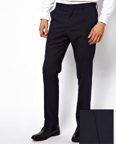 Fashion Shop - ASOS Slim Fit Tuxedo Suit Pants - Navy
