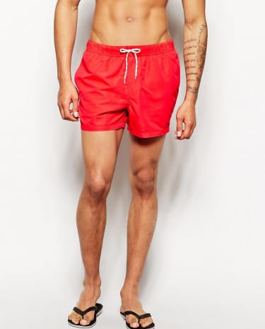 Fashion Shop - ASOS Swim Shorts In Short Length - Red