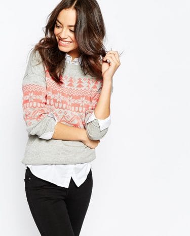Fashion Shop - Only Fairisle Christmas Knitted Jumper - Multi