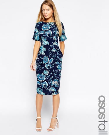 Fashion Shop - ASOS TALL Soft Paisley Wiggle Dress - Print