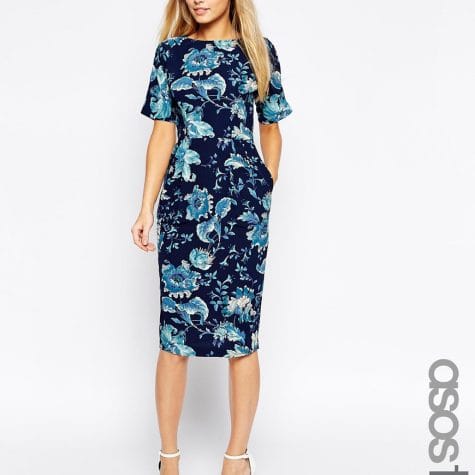 Fashion Shop - ASOS TALL Soft Paisley Wiggle Dress - Print