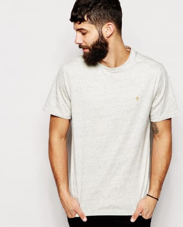 Fashion Shop - Farah T-Shirt with Fleck - Ecru