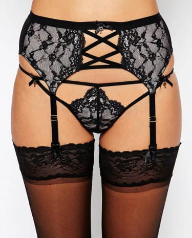 Fashion Shop - Pour Moi Forbidden Suspender - Blackpink