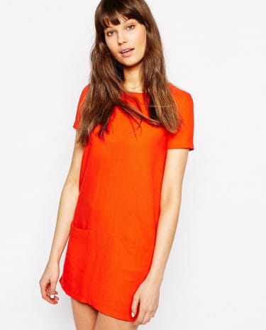 Fashion Shop - Sessun Hubertus Shift Dress in Scarlett - Scarlett