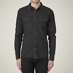 Fashion Shop - COVER UP LS SHIRT COATED BLACK