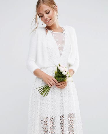 Fashion Shop - ASOS Bridal Knitted Cover Up - White