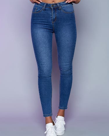 Fashion Shop - City Sleek Jeans Mid Blue