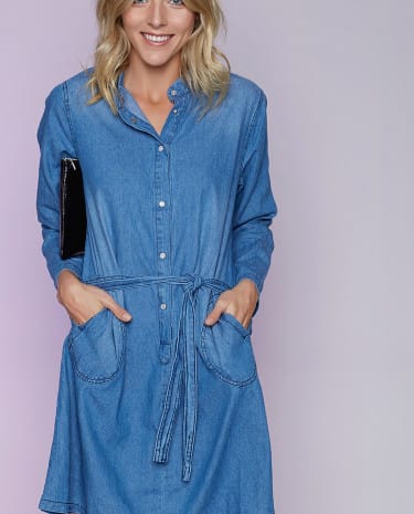 Fashion Shop - Sandrine Chambray Dress
