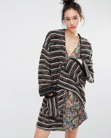 Fashion Shop - Essentiel Antwerp Manteau Cardigan with Pockets - Black