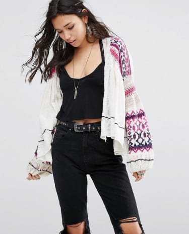 Fashion Shop - Free People Dreamland Cardigan - Cream