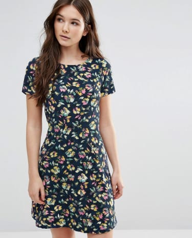 Fashion Shop - Closet Floral Short Sleeve Dress - Multi