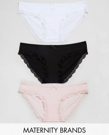 Fashion Shop - New Look Maternity 3pp Underbump Brief - Black