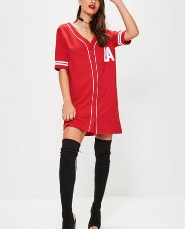 Fashion Shop - Oversized Button Up Sports Dress