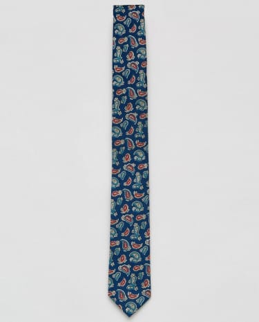Fashion Shop - 7X Ditzy Floral Print Tie - Blue