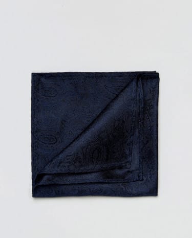Fashion Shop - Jack & Jones Pocket Square In Paisley Print - Navy