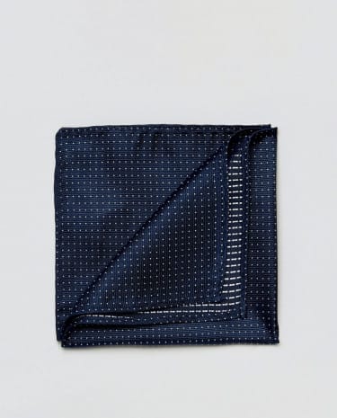 Fashion Shop - Jack & Jones Pocket Square With Spot In Blue - Blue