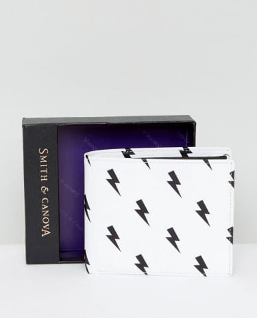 Fashion Shop - Smith And Canova Printed Leather Wallet - White