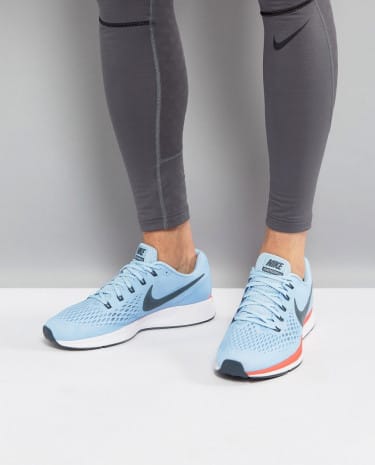 Fashion Shop - Nike Running Air Zoom Pegasus 34 Sneakers In Blue 880555-404 - Blue