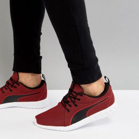 Fashion Shop - Puma Running Carson 2 Knit Sneakers In Burgundy 19003902 - Red