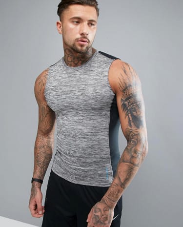 Fashion Shop - Blend Active Muscle Fit Singlet - Grey