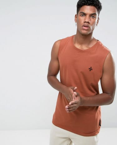 Fashion Shop - Criminal Damage Maverick Singlet - Brown
