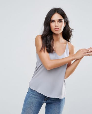 Fashion Shop - Glamorous Singlet Top - Grey