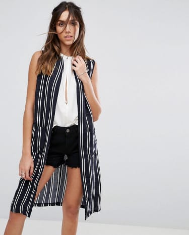 Fashion Shop - Glamorous Sleeveless Top - Navy