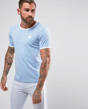 Fashion Shop - Good For Nothing Muscle Ringer T-Shirt In Blue - Blue