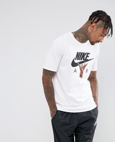 Fashion Shop - Nike Air Print T-Shirt In White 856366-100 - White