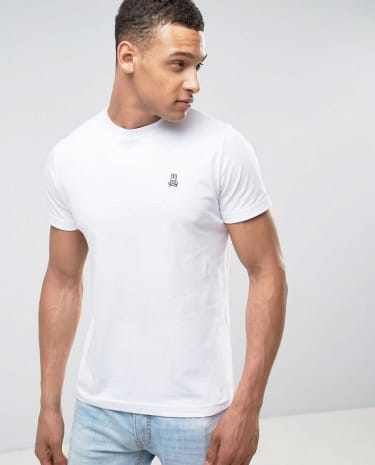Fashion Shop - Psycho Bunny Crew Neck T-Shirt - White