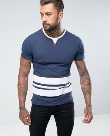 Fashion Shop - Ringspun Stripe T-Shirt - Navy