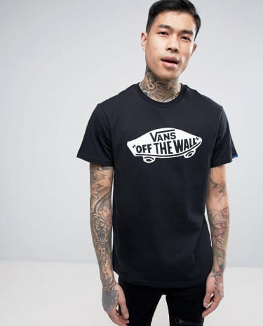 Fashion Shop - Vans OTW Logo T-Shirt In Black VJAYY28 - Black