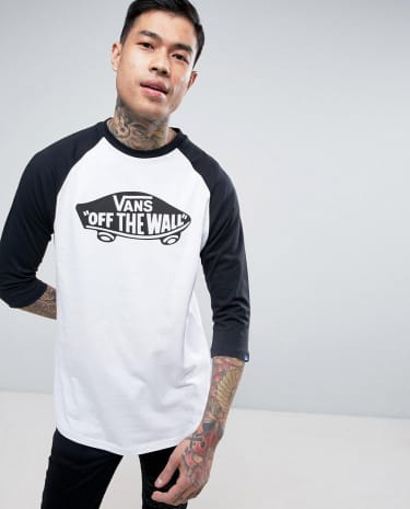 Fashion Shop - Vans OTW Raglan T-Shirt In White VXXMYB2 - White