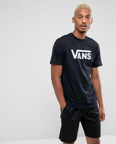 Fashion Shop - Vans T-Shirt With Classic Logo - Black