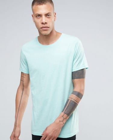 Fashion Shop - Weekday Alex T-Shirt Turquoise Melange - Blue