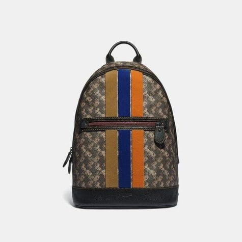 Fashion Shop – Coach Barrow Backpack With Horse And Carriage Print And Varsity Stripe Fashion Shop - Coach Barrow Backpack With Horse And Carriage Print And Varsity Stripe