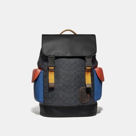 Fashion Shop – Coach Rivington Backpack In Colorblock Signature Canvas With Coach Patch Fashion Shop - Coach Rivington Backpack In Colorblock Signature Canvas With Coach Patch