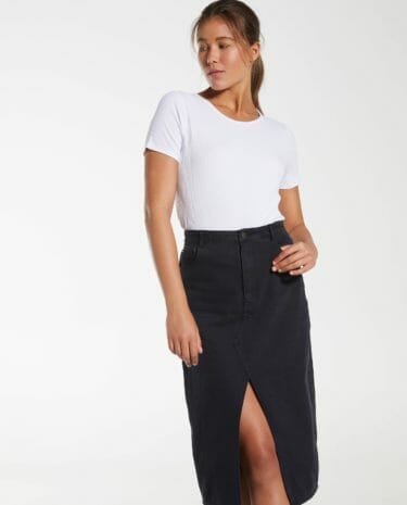 Fashion Shop - Dotti Denim Split Midi Skirt
