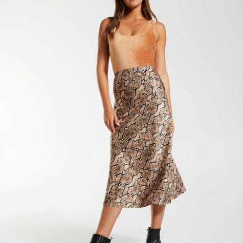 Fashion Shop - Dotti Print Slip Midi Skirt